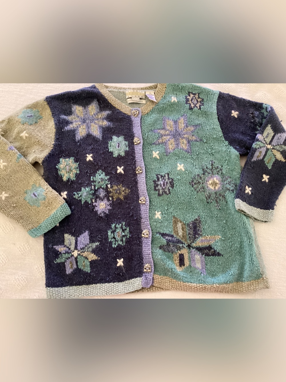 VTG-Sigurd Olsen Sport petite cardigan sweater SZ M